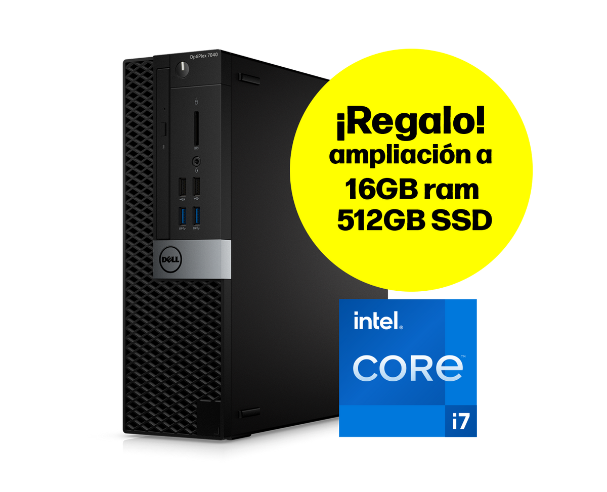 Dell Optiplex 7040 / Core I7 6700 / ¡REGALO AMPLIACIÓN A 16GB RAM Y 512GB SSD! / Hdmi / Win 10 Pro ¡Liquidación!