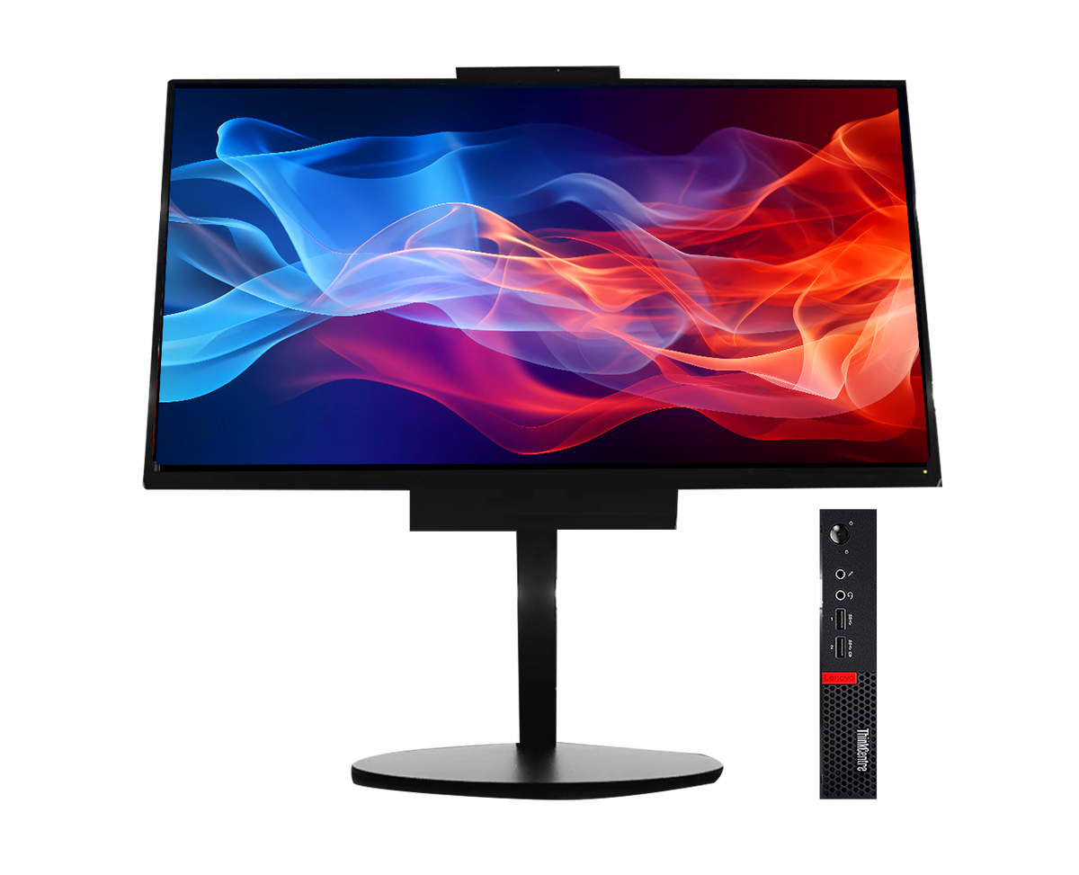 ¡Pack 2 en 1! Lenovo Thinkcentre M920Q + A17TIO22 / Core i5 8500t 2,1ghz / 8Gb ram / 256Gb ssd / 21,5" FullHd / Webcam / Multimedia / Win 11 Pro ¡Ex-demo!