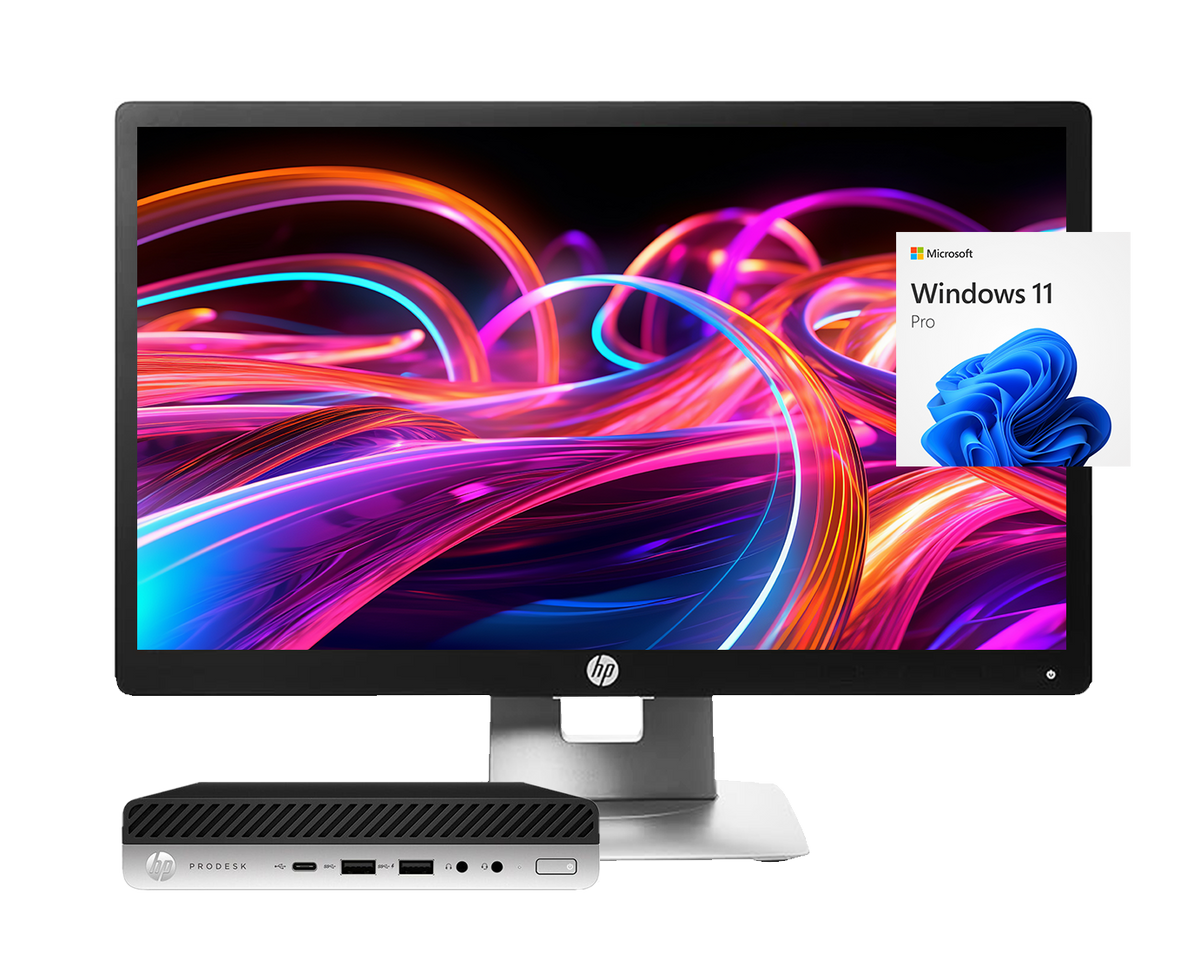 HP ProDesk 600 G5 + EliteDisplay E202 20” i5‑9500T, 8GB, SSD 256GB, HD+, ¡Liquidación!