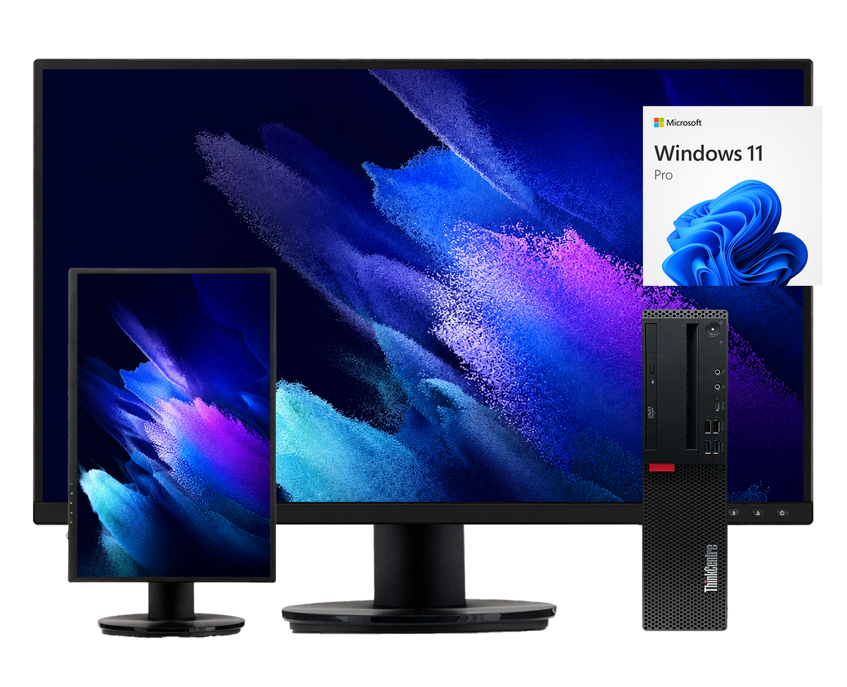 Lenovo M920S + V7 L238DPH 24” i5‑8500, 8GB, 500GB, FHD Ergonómico, ¡Ex‑demo!