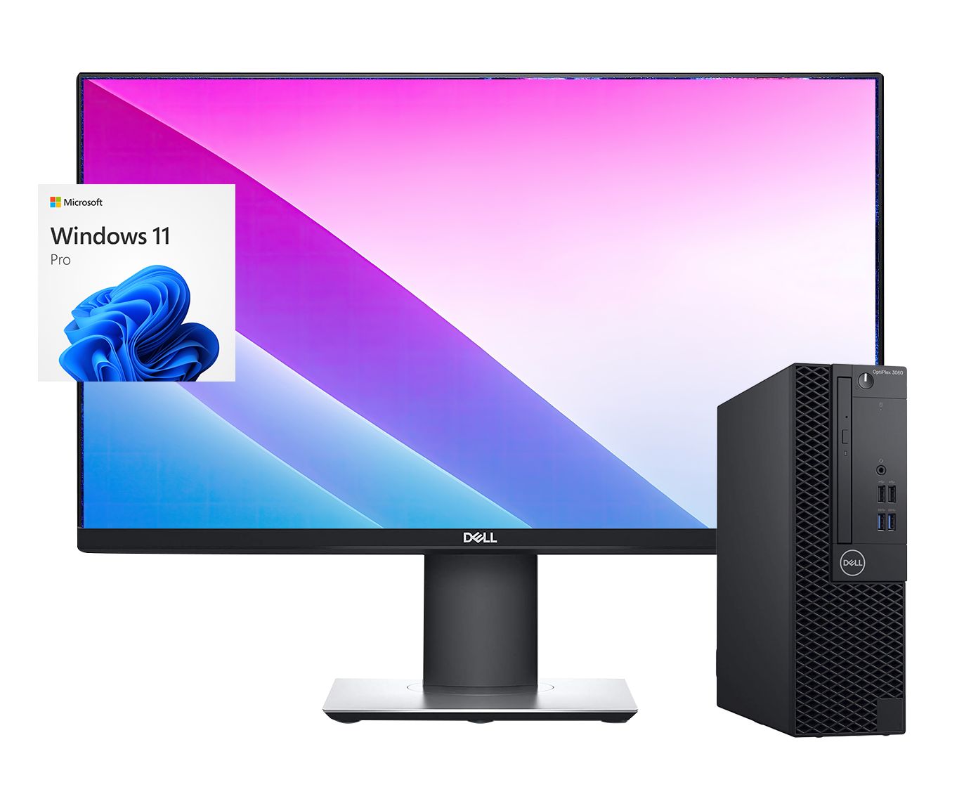 Pack Dell OptiPlex 3060 + monitor Dell P2417h i3-8100, 8GB, 500GB, ¡Li