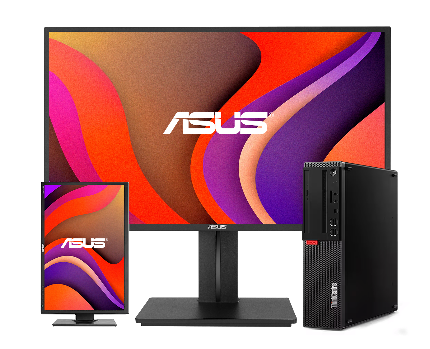 Pack Lenovo Thinkcentre M920S + monitor 24" Asus BE24A  / Core i5 8500 3ghz / 8Gb ram / 500Gb / 24" superior FullHD / Win 10 Pro ¡Ex-demo!