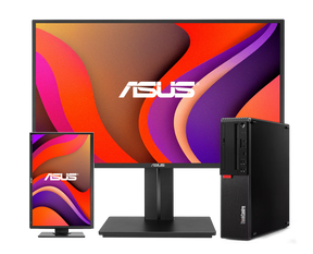 Pack Lenovo Thinkcentre M920S + monitor 24" Asus BE24A  / Core i5 8500 3ghz / 8Gb ram / 500Gb / 24" superior FullHD / Win 10 Pro ¡Ex-demo!