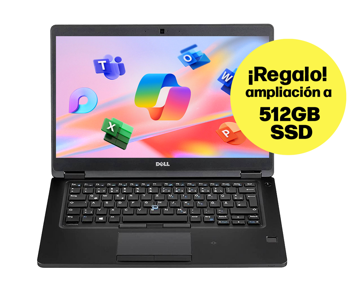 Dell Latitude 5490 ¡REGALO AMPLIACIÓN A 512GB SSD! / Core i5 8350u 1,7ghz / 8Gb ram / 14" FullHD / Win 11 Pro / ¡Liquidación!