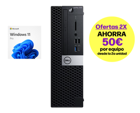 Dell Optiplex 7070 / Core i5 9500 3ghz / 8Gb ram / 256Gb ssd m.2 nvme / Usb 3.1 /  Win 11 Pro ¡Liquidación!