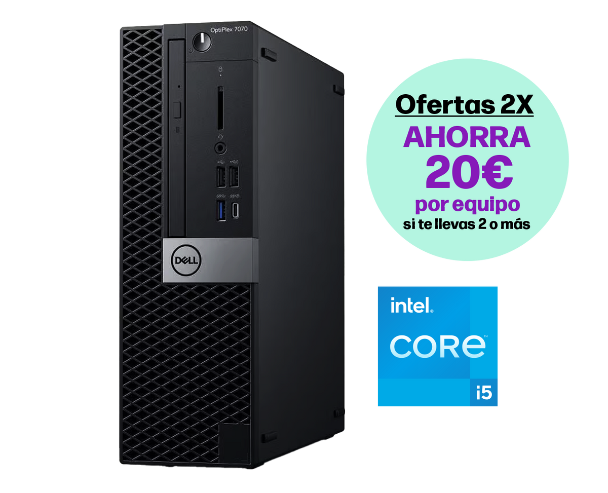 Dell Optiplex 7070 / Core i5 9500 3ghz / 8Gb ram / 256Gb ssd m.2 nvme / Usb 3.1 / Win 11 Pro ¡Liquidación!
