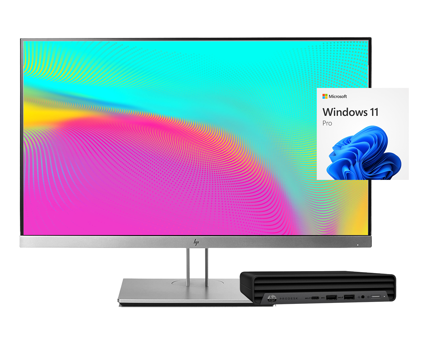Pack HP Prodesk 600 G6 + HP Elitedisplay E233 / Core i5 10500t 2,3ghz / 16Gb ram / 512Gb ssd m.2 nvme / 23"FullHD Ergonómico / Win 11 Pro ¡Ex-demo!