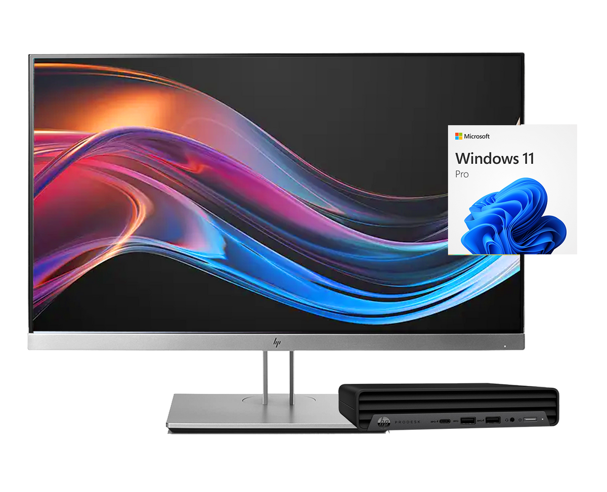HP Elitedesk 800 G6 + E24 G4 i5‑10500, 8GB, SSD 256GB, 24” FHD, ¡Ex-demo!