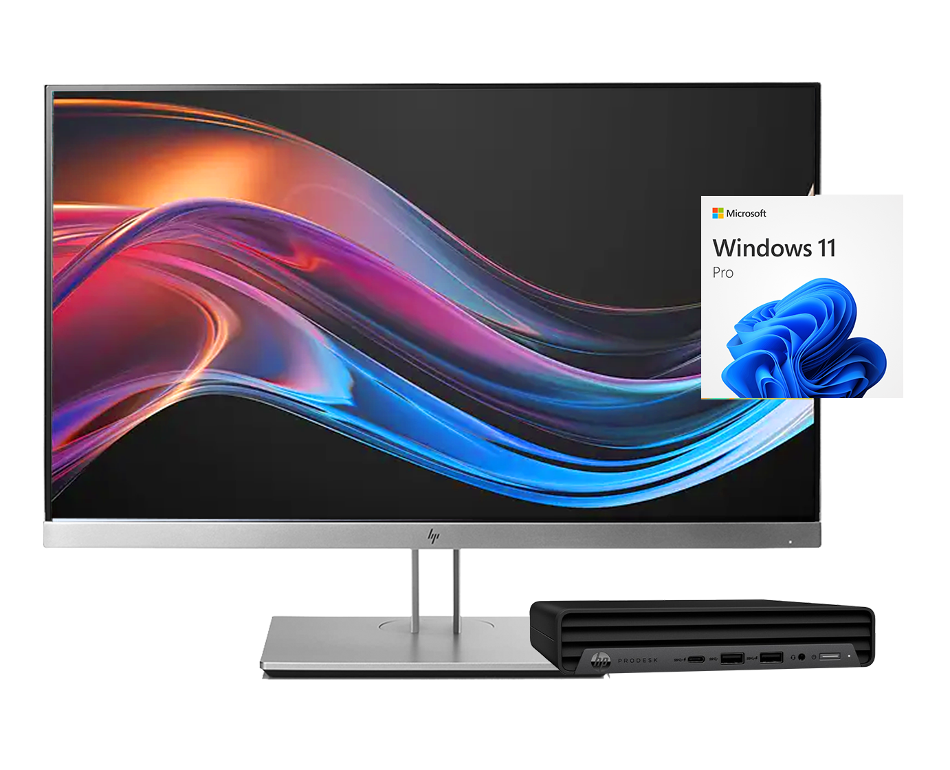 HP Elitedesk 800 G6 + E24 G4 i5‑10500, 8GB, SSD 256GB, 24” FHD, ¡Ex-demo!