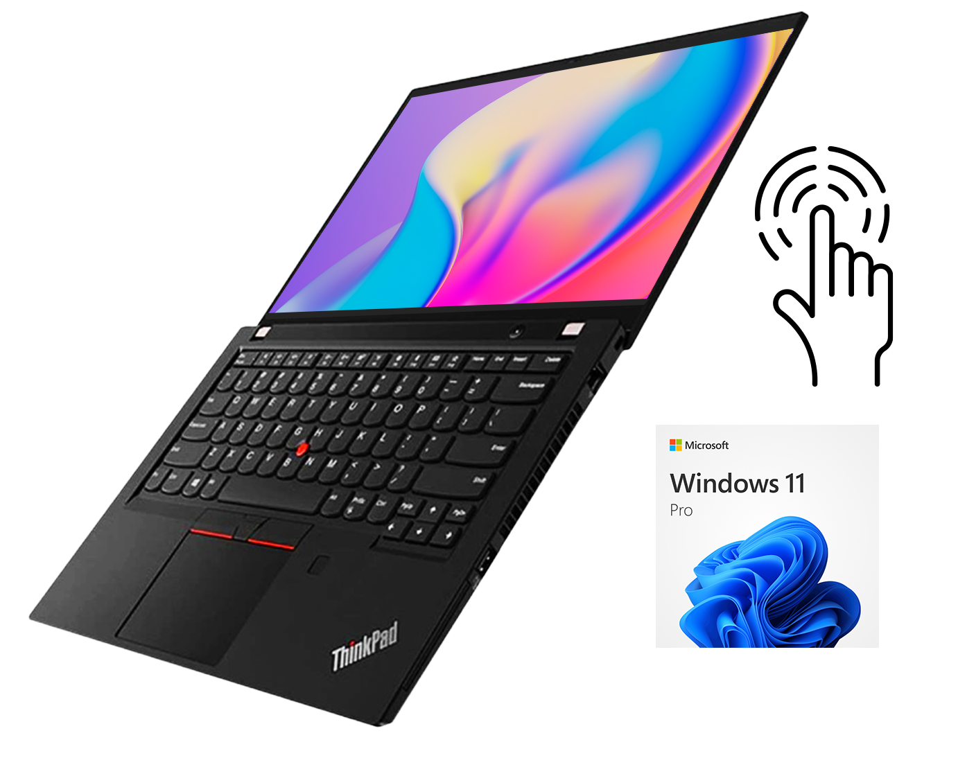 Lenovo Thinkpad T490S ¡TÁCTIL! / Core i5 8365u 1,6ghz / 16Gb ram / 256Gb ssd / 14"FullHd Táctil / Win 11 Pro / ¡Ex-demo!