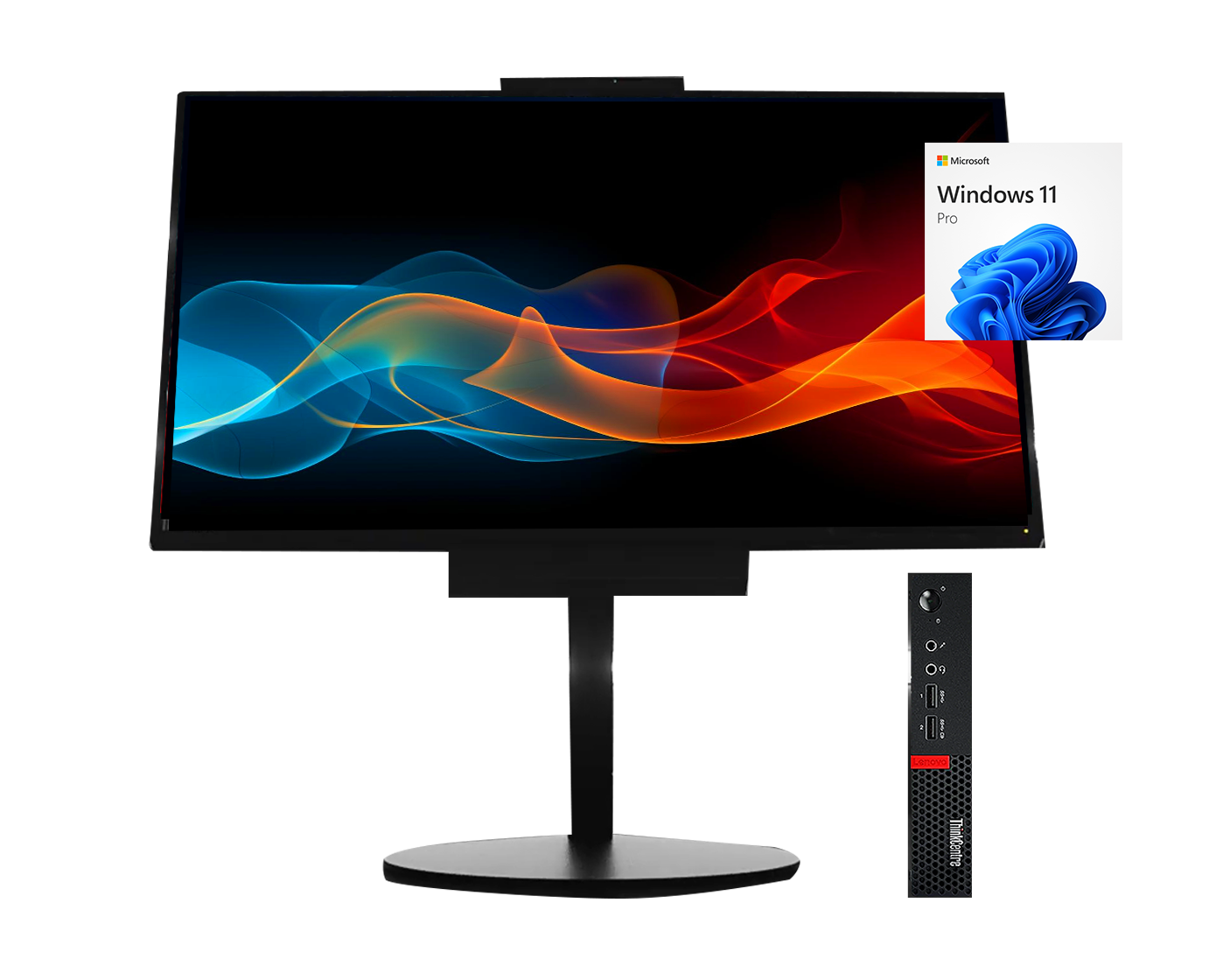 Lenovo ThinkCentre M920Q + A17TIO22 21.5” i5‑8500T, 8GB, 500GB sata, FHD, Webcam, ¡Liquidación!