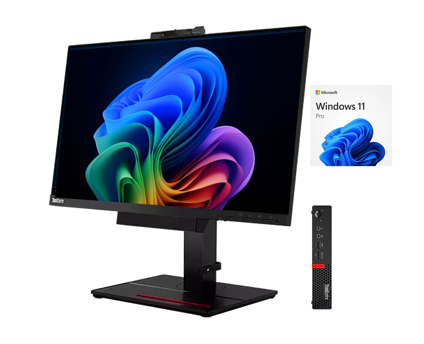 ¡Pack 2 en 1! Lenovo Thinkcentre M920Q + A17TIO22 / Core i5 8500t 2,1ghz / 8Gb ram / 500Gb / 21,5" FullHD / Webcam / Multimedia / Win 11 Pro ¡Ex-demo!