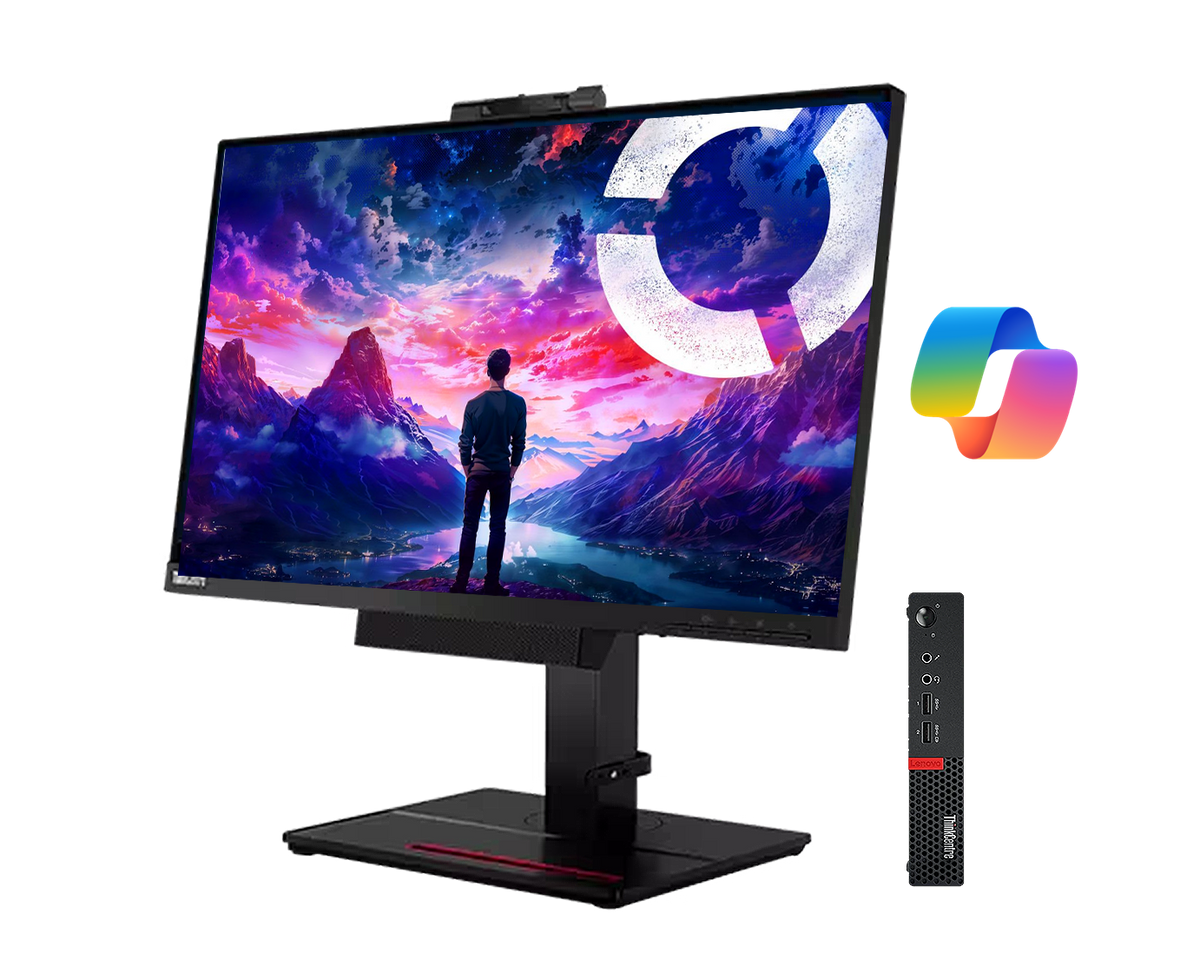 ¡Pack 2 en 1! Lenovo Thinkcentre M920Q + A17TIO22 / Core i5 8500t 2,1ghz / 8Gb ram / 500Gb / 21,5" FullHD / Webcam / Multimedia / Win 11 Pro ¡Ex-demo!