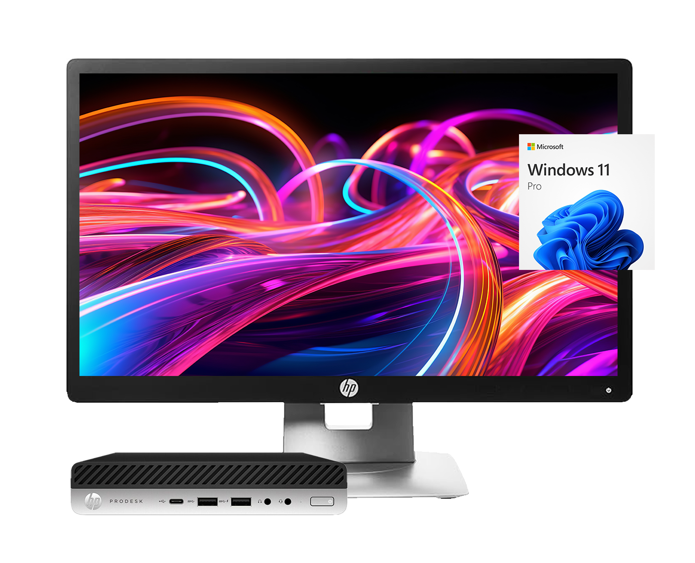 HP ProDesk 600 G5 + EliteDisplay E202 20” i5‑9500T, 8GB, SSD 256GB, HD+, ¡Liquidación!