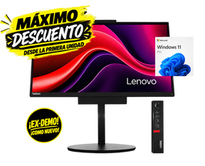 Lenovo Thinkcentre M920Q + monitor A17TIO22 i5‑8500T, 8GB, HDD 500GB SATA , 22” FHD, Webcam, ¡Ex‑demo!