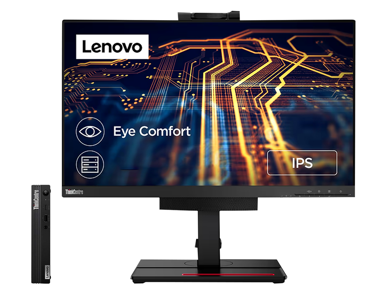 ¡Pack 2 en 1! Lenovo Thinkcentre M80 +TIO24 / Core i5 10500t 2,3ghz / 16Gb ram / 256Gb ssd m.2 / 24" FullHD / Webcam / Multimedia / Win 11 Pro ¡Liquidación!