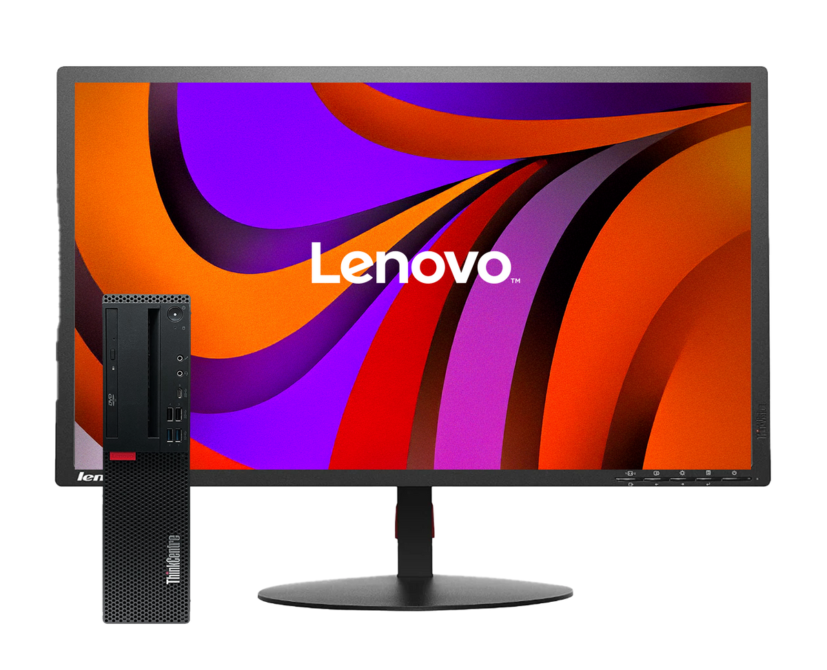 Pack Lenovo M920s + monitor Lenovo T2424PA / Core I5 8500 3ghz / 8Gb ram / 500Gb / 24" FullHD / Win 10 Pro "Ex-demo"