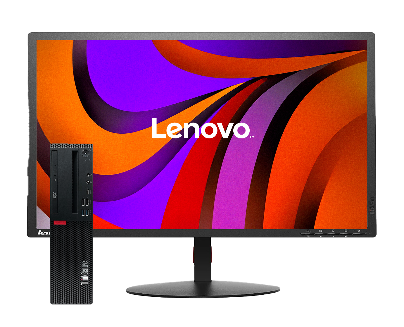Pack Lenovo M920s + monitor Lenovo T2424PA / Core I5 8500 3ghz / 8Gb ram / 500Gb / 24" FullHD / Win 10 Pro "Ex-demo"