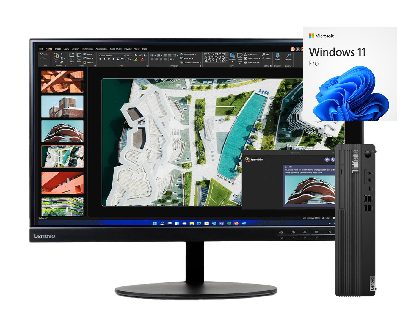 Pack Lenovo Thincentre M80s + Lenovo Thinkvision T23i-10, i5‑10500, 8GB, 500GB SATA, 23” FHD, ¡Liquidación!