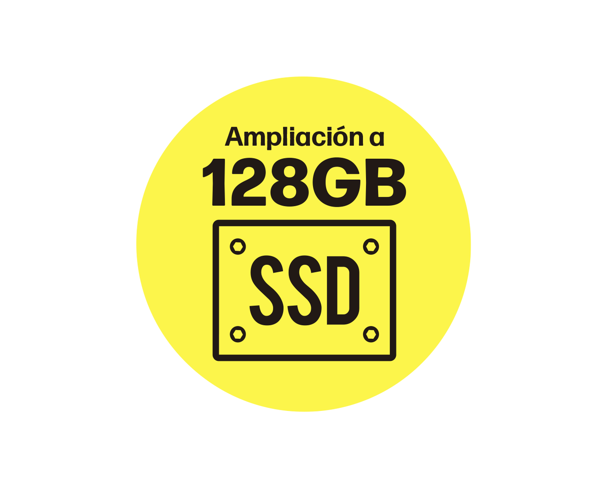 Ampliación Disco Duro 128GB SSD - se sustituye por disco actual.