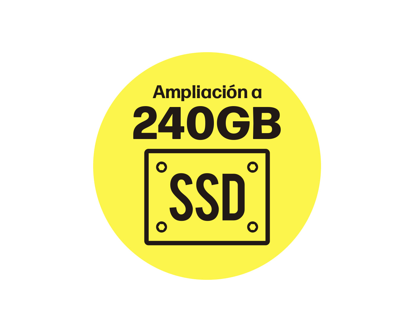 Ampliación a disco duro ssd de 240Gb - venta exclusiva con la compra de un portátil o cpu (se sustituirá por el disco actual)