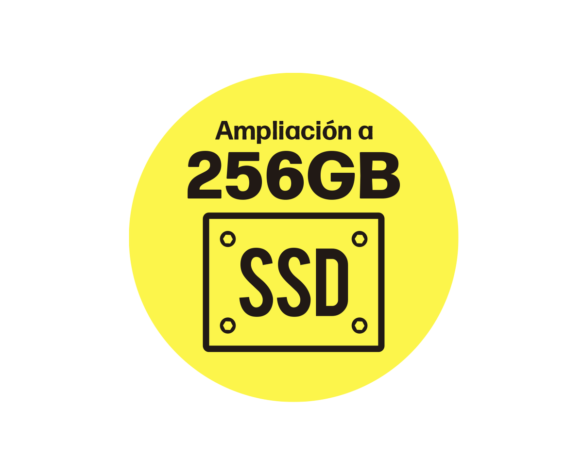 Ampliación a disco duro SSD 256GB  2,5" SOLO PARA CPU ( se sustituirá por el disco actual)