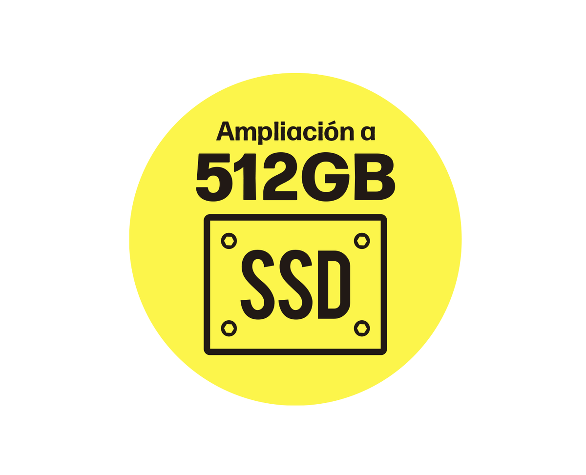 Ampliación a disco duro ssd de 512Gb - venta exclusiva con la compra de un portátil o cpu (se sustituirá por el disco actual)