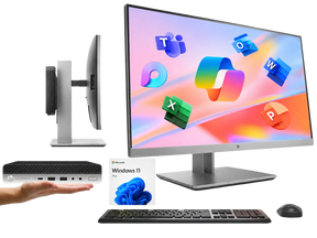 HP ProDesk 600 G5 + EliteDisplay E233, i5‑9500T, 8 GB RAM, SSD 256GB, 23” FHD, WiFi, ¡Ex‑demo!