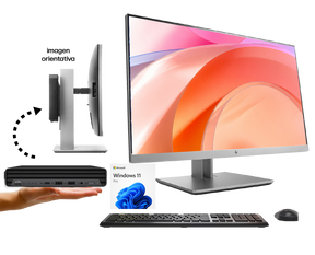 HP ProDesk 600 G6 + EliteDisplay E233 23” i5‑10500T, 8GB, SSD 256GB NVMe, Wifi, FHD, ¡Liquidación!