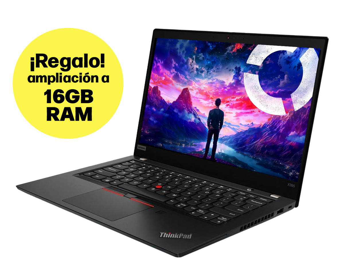 Lenovo Thinkpad X395 / Amd Ryzen 5 Pro 3500u 2,1ghz / 8Gb ram / 256Gb ssd / 13" FullHd / Win 11 Pro / ¡Liquidación!