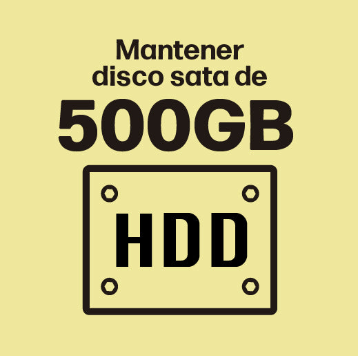 Doble Disco Duro - Mantener disco 500GB (solo en equipos compatibles)