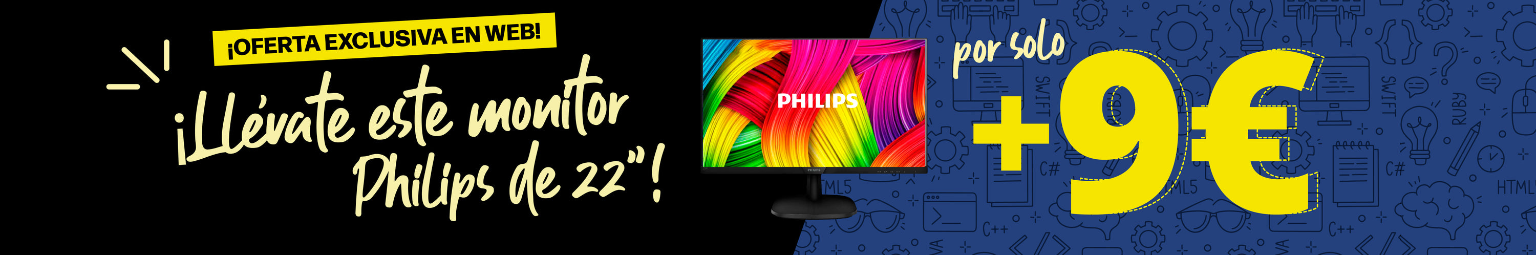 Lévate un monitor Philips por solo 9€ con la compra de equipos adheridos
