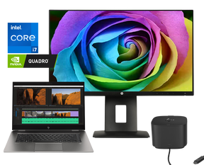 Of. Móvil HP Zbook 15 G5 + Z23n G2 / Core i7 8850h 2,6ghz / 16Gb ram / 512Gb ssd m.2 nvme / Nvidia Quadro P1000 4Gb / 15" FullHd / Monitor Externo 23" FullHD / Dock 230W / Win 11 Pro ¡Liquidación!