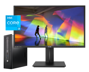 Pack HP Elitedesk 800 G1 + Asus Be24a / Core I3 4130 3,4ghz / 16Gb ram / 500Gb / 24" Superior FullHD / Win 10 Pro ¡Liquidación!