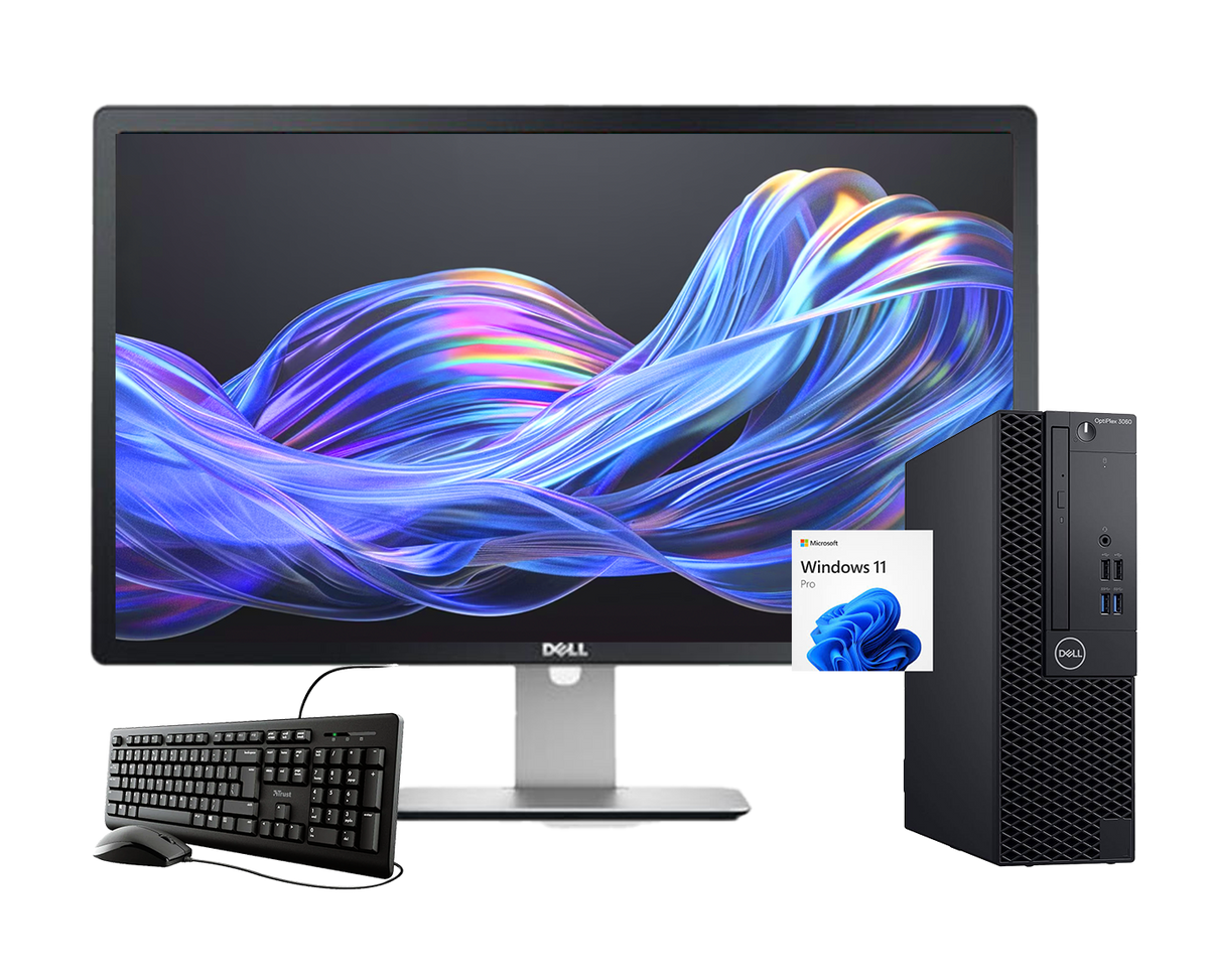 Pack Dell Optiplex 3060 + Dell P2314h / Core I5 8500 3ghz / 8Gb ram / 256gb ssd m.2 / 23"FULLHD / Win 11 Pro ¡Liquidación!