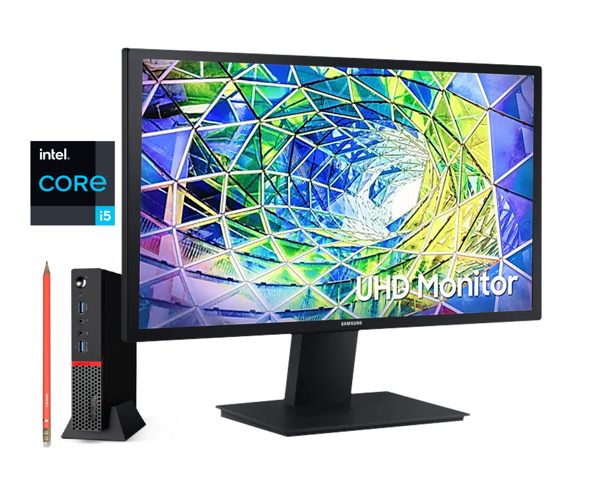 Pack Lenovo M700 + Samsung LS24A312 / Core I5 6400t 2,2ghz / 8Gb ram / 128Gb ssd+ 500Gb sata / 24" FULL HD / Win 10 Pro ¡Ex-demo! + Monitor ¡NUEVO!