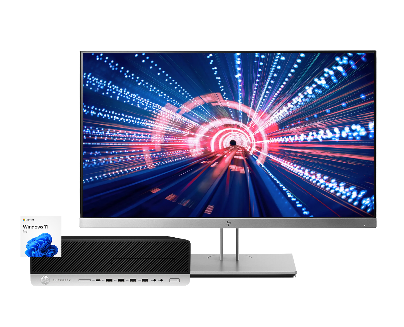 HP Elitedesk 800 G5 + HP Elitedisplay E233 / Core i3 9100 3,6ghz / 8Gb ram / 500Gb / 23" FullHd / Win 11 Pro / ¡Liquidación!