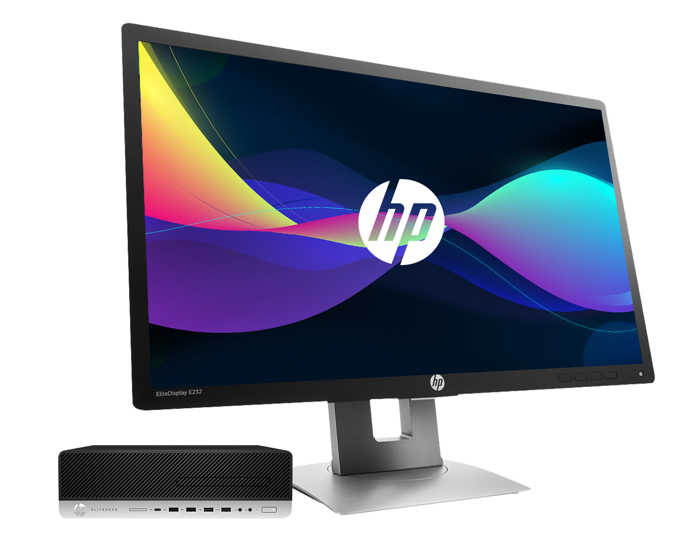 Pack HP Elitedesk 800 G5 + monitor 23" HP Elitedisplay E232 / Core i3 9100 3,6ghz /  8Gb ram / 512Gb ssd m.2 nvme / 23" FullHd / Win 11 Pro  ¡Liquidación!