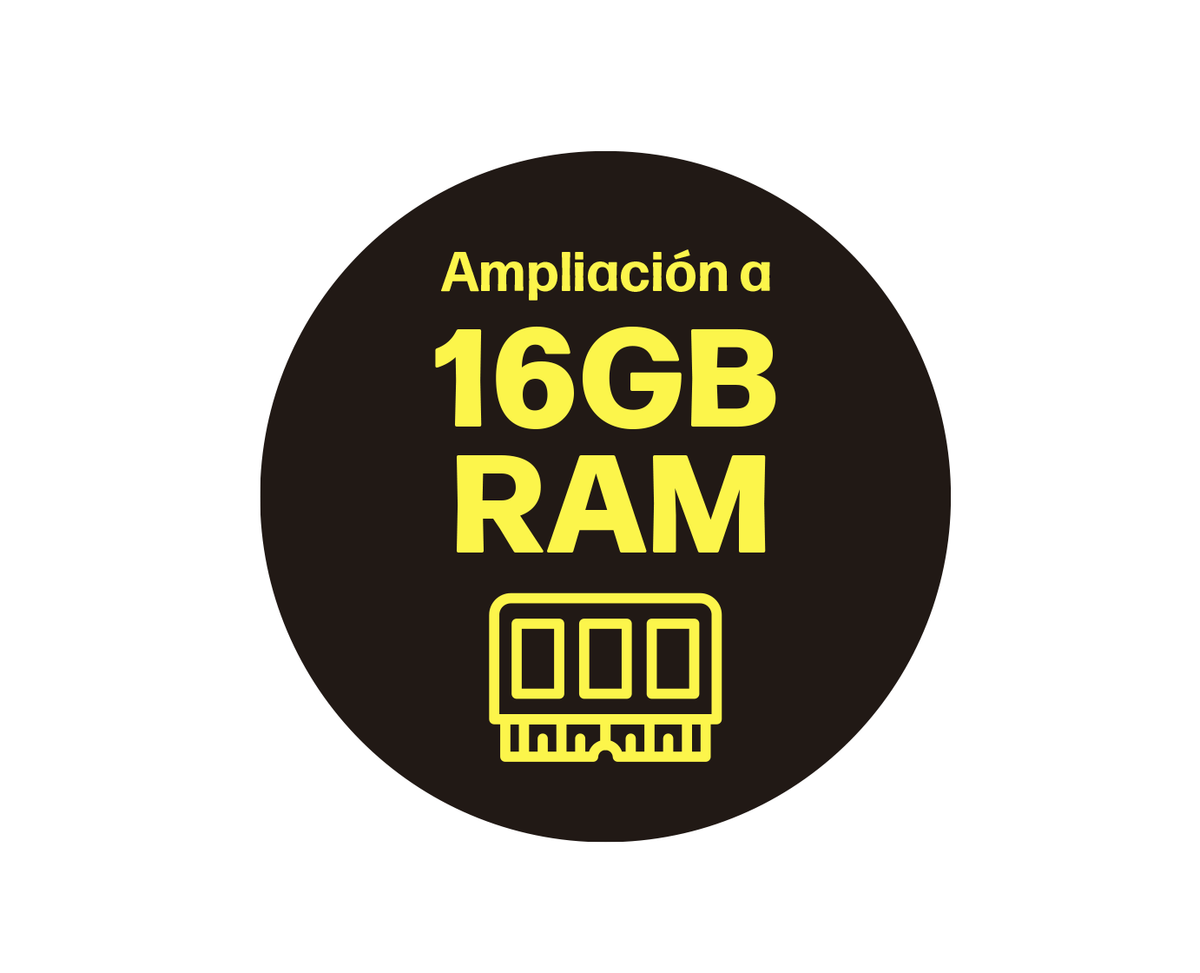 Ampliación a memoria ram 16GB - venta exclusiva con la compra de un portátil o cpu