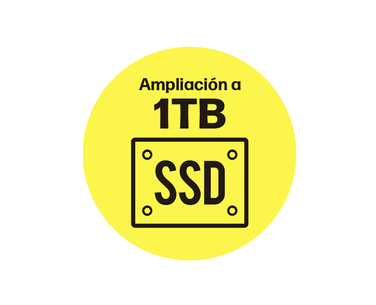 Ampliación a disco duro ssd de 1Tb - venta exclusiva con la compra de un portátil o cpu